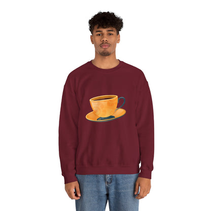 Unisex Heavy Blend™ Crewneck Sweatshirt Lightweight - Elegant British Tea Cup Classic Tea Time Style