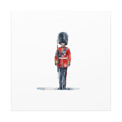 Royal Guard Canvas Art Print, British Soldier Wall Decor, Home Decoration, Gift for History Lovers, Art for Offices, Unique Wall Gallery