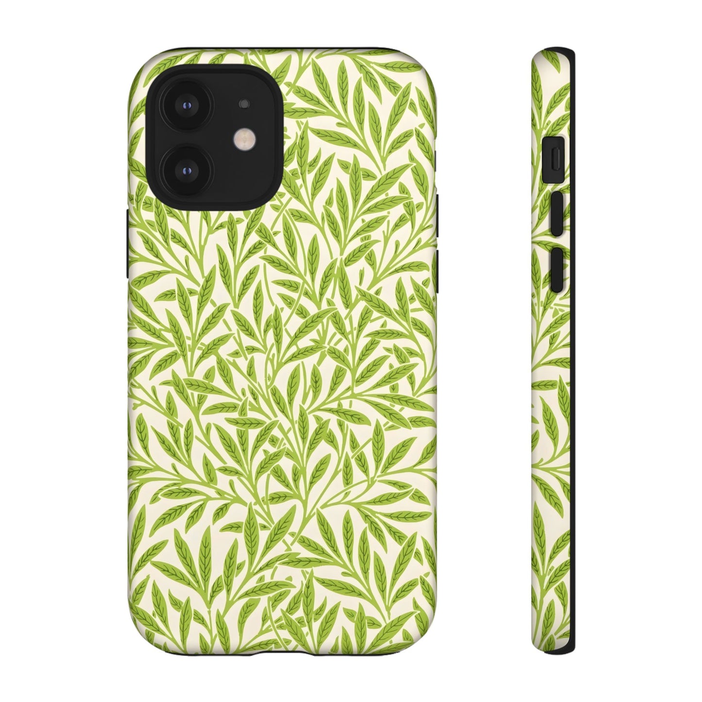 Green Leaf iPhone Case, Tough Cases, Botanical Phone Protection, Eco-Friendly Cover, Nature Lover Gift, Trendy Cell Phone Accessory