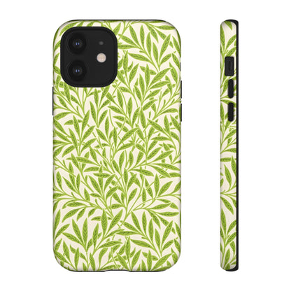 Green Leaf iPhone Case, Tough Cases, Botanical Phone Protection, Eco-Friendly Cover, Nature Lover Gift, Trendy Cell Phone Accessory