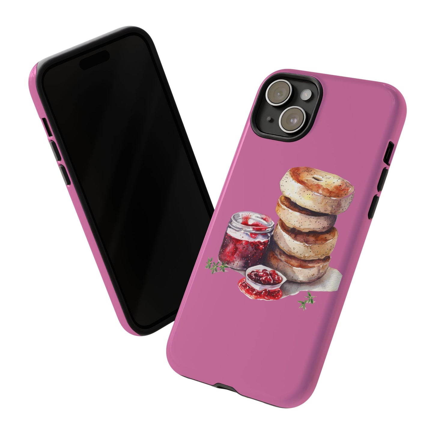 Cute Bagel Phone Case, Tough Cases for Food Lovers, Unique Gifts for Foodies, Phone Accessories for Breakfast Lovers, Fun and Stylish Cases