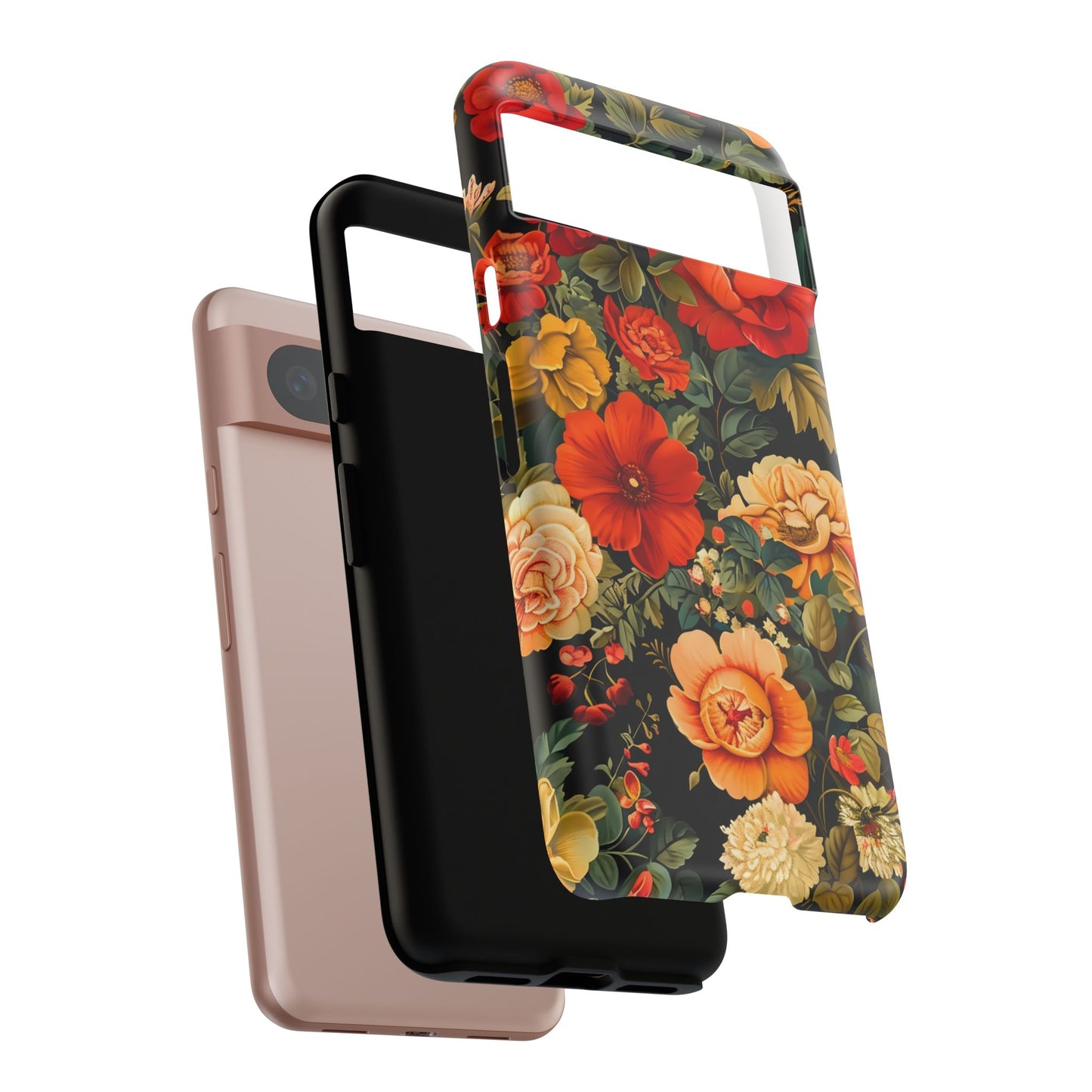 Floral Phone Case, Tough Cases, Decorative Tech Accessories, Gift for Her, Nature Lover Gift, Boho Style Case, Spring Floral Cover