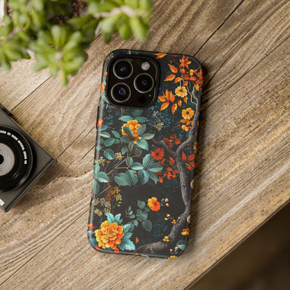 Floral Phone Case | Tough Cases, Protective Cover, Gift for Her, Autumn Vibes, Floral Phone Accessory, Unique Design