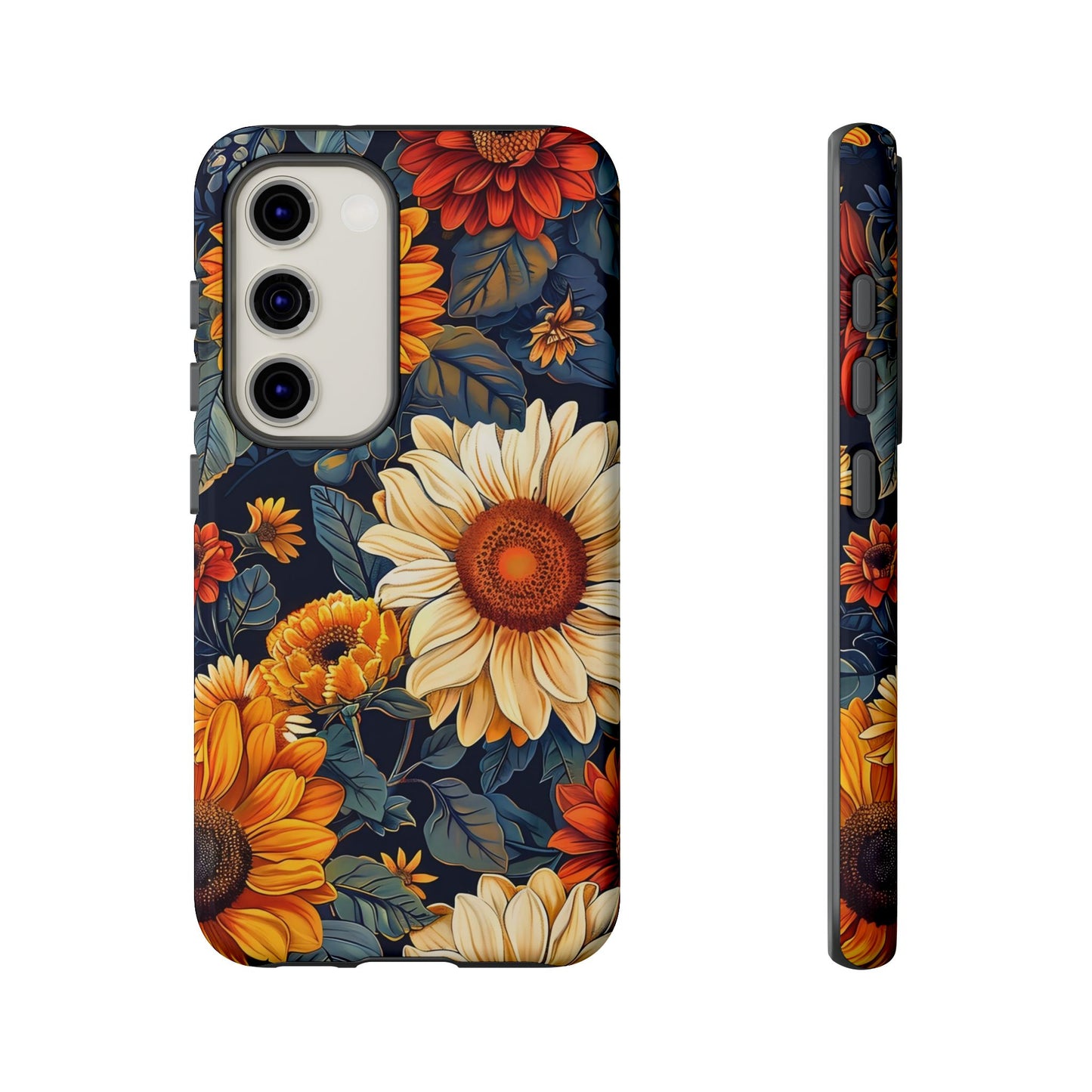 Floral Tough Phone Case | Sunflower Design, iPhone Cover, Protective Case, Gifts for Her, Floral Phone Accessory