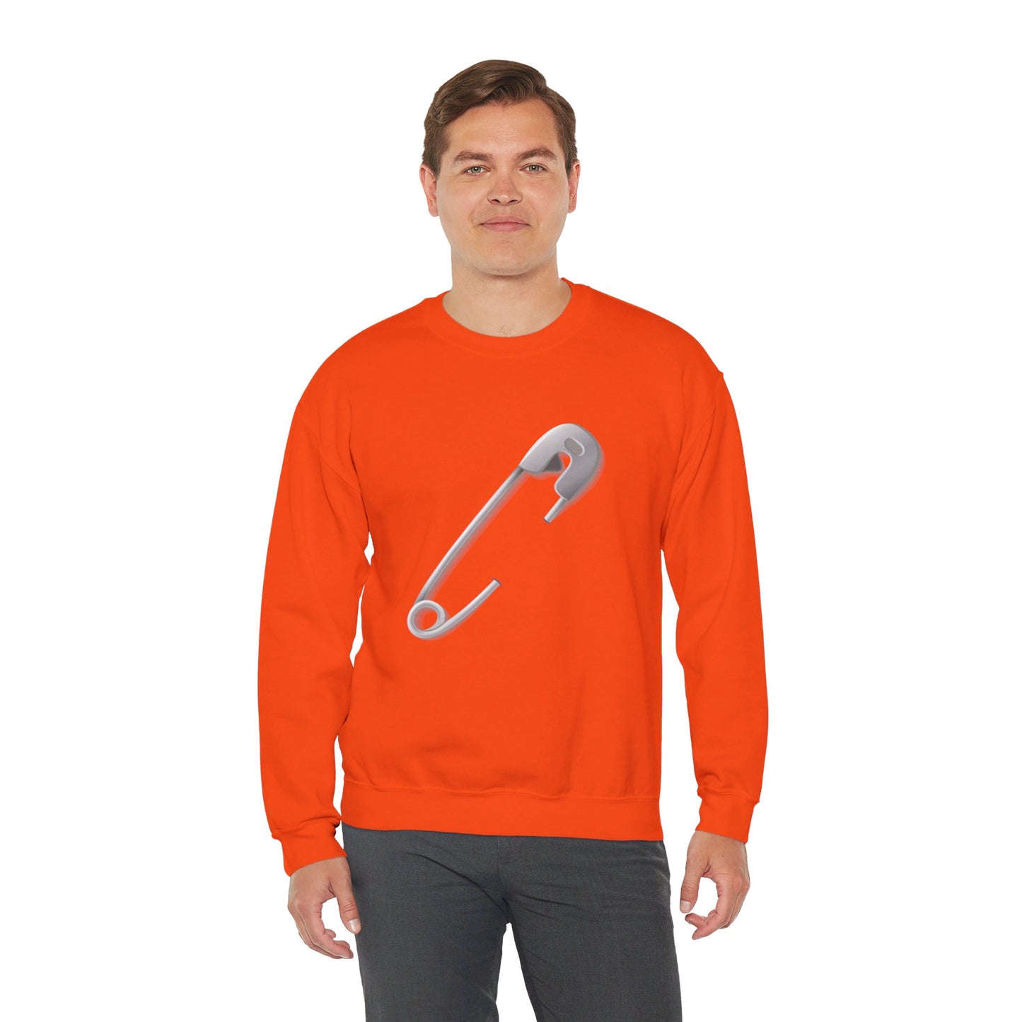 Unisex Heavy Blend™ Crewneck Sweatshirt Classy - Minimalist Safety Pin