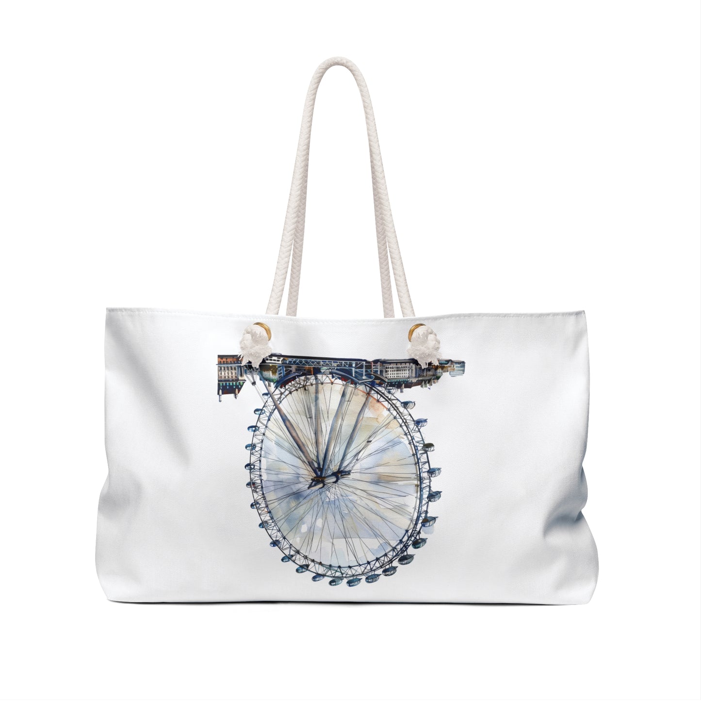 London Eye Weekender Bag | Travel Tote, Beach Bag, Overnight Bag, Vacation Carryall, Stylish Picnic Tote