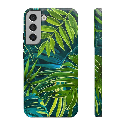 Tropical Phone Case - Durable Green Leaf Design, Eco-Friendly Gift, Trendy Accessory, Nature Lover's Case, Summer Vibes