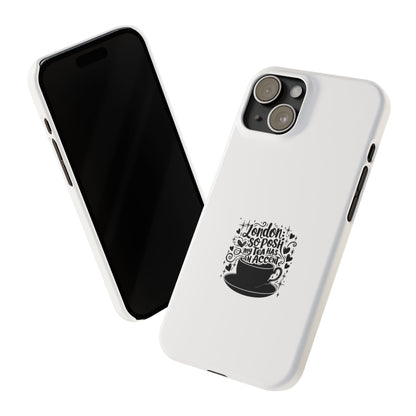 Coffee Lover Slim Phone Cases, Custom Smartphone Cover, Gifts for Coffee Enthusiasts, Unique Accessories, Birthday Gift Idea