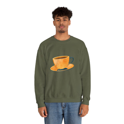 Unisex Heavy Blend™ Crewneck Sweatshirt Lightweight - Elegant British Tea Cup Classic Tea Time Style