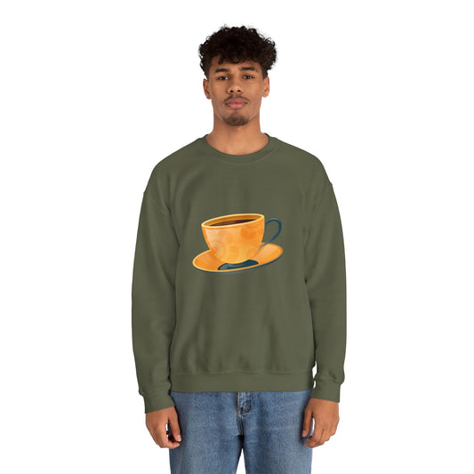 Unisex Heavy Blend™ Crewneck Sweatshirt Lightweight - Elegant British Tea Cup Classic Tea Time Style