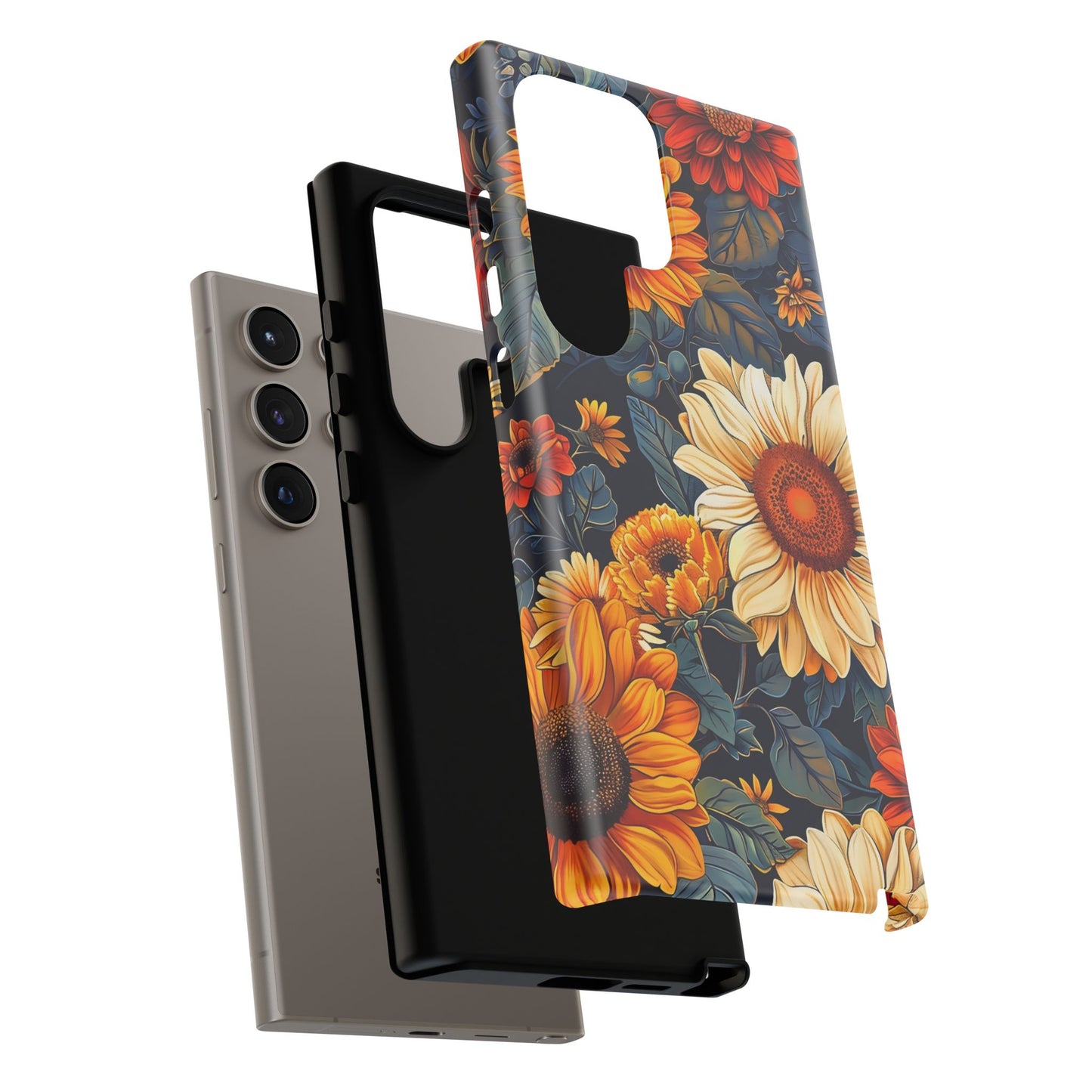 Floral Tough Phone Case | Sunflower Design, iPhone Cover, Protective Case, Gifts for Her, Floral Phone Accessory