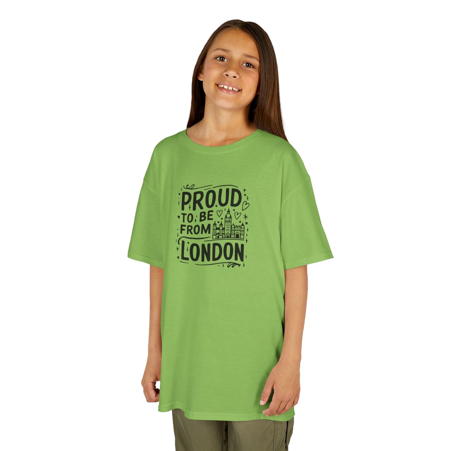 Kids Tee -  Proud to Be From London - Fun Graphic Cotton Shirt