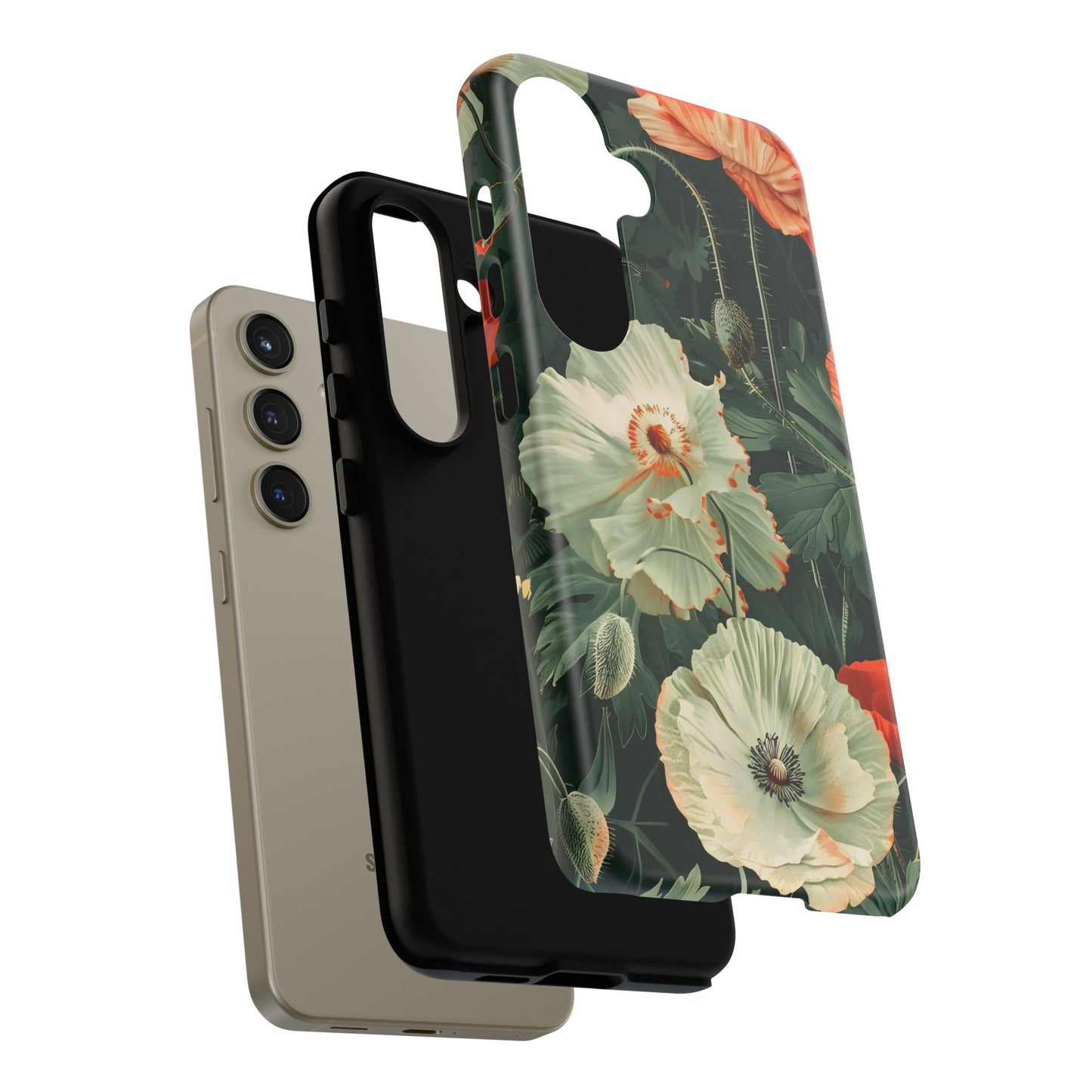 Floral Phone Case - Tough Cases, Botanical Design, Gift for Friends, Trendy Mobile Cover, Personalized Phone Accessory