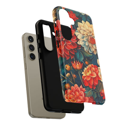 Floral Phone Case - Vibrant Tough Cases, Stylish Floral Cell Phone Cover, Gift for Her, Trendy Phone Accessory, Flower Design