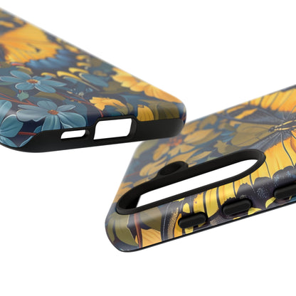 Colorful Butterfly Phone Case, Floral Design, Tough Cases, Protective Cover, Gifts for Nature Lovers, Birthday Present