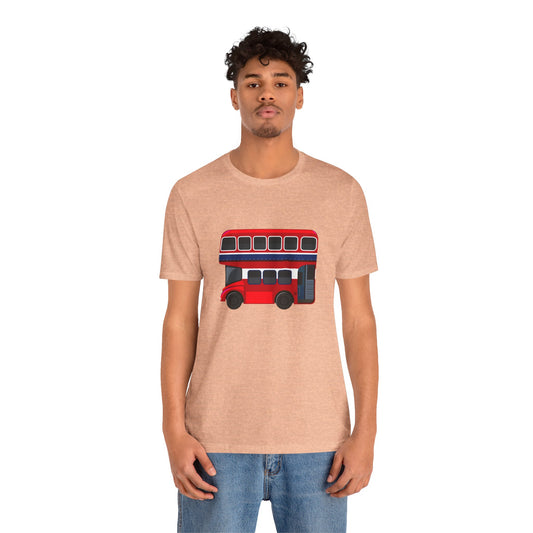 Unisex Jersey Short Sleeve Tee - Vintage English Bus: London Transport