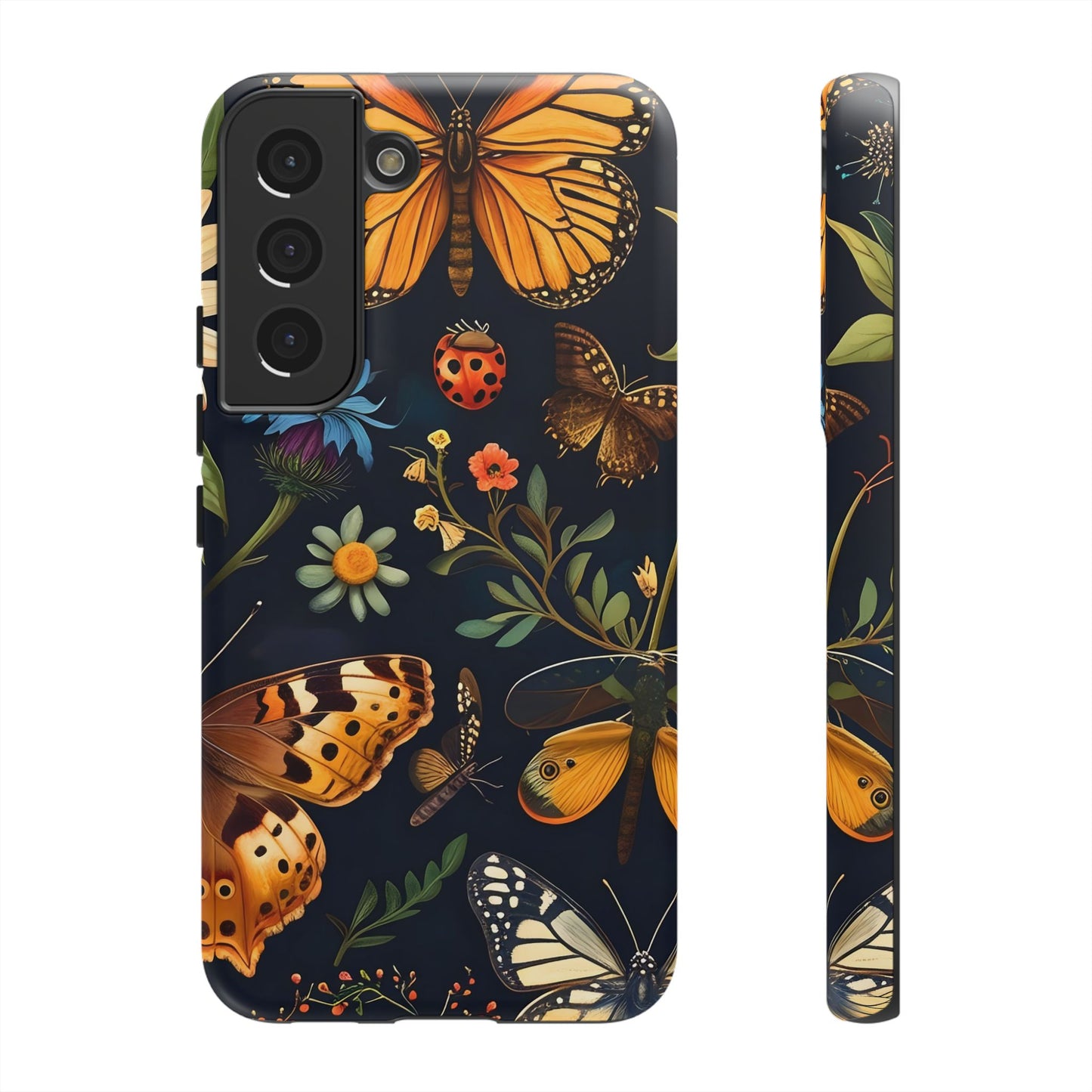 Nature-Inspired Phone Case | Floral Butterfly Design, Tough Phone Cover, Gift for Nature Lovers, Cute Butterfly Case, Home Decor