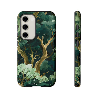 Forest Green Phone Case, Nature-Inspired Tough Cases, Eco-Friendly Gift, Outdoor Lover Accessory, Unique Phone Cover