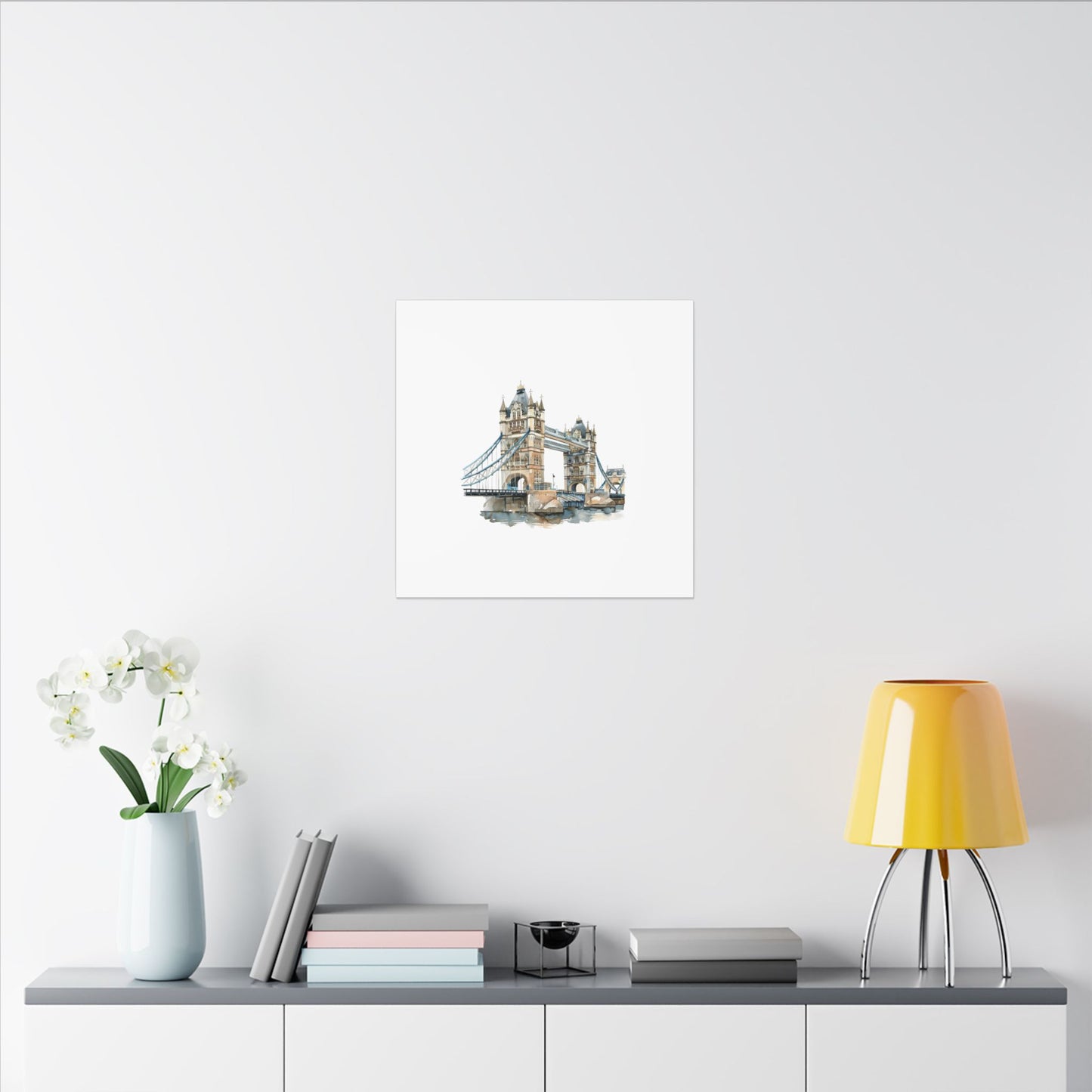 London Bridge Matte Canvas Wall Art, Elegant Home Decor, Unique Gift for Art Lovers, Travel Enthusiast Wall Decor, Modern Aesthetic