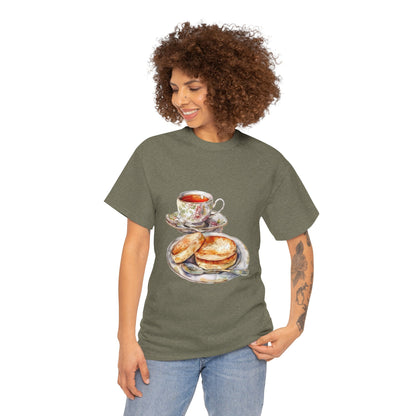 Unisex Heavy Cotton Tee - Heritage on a Plate - Exploring British Cuisine