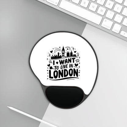 London-Themed Mouse Pad with Wrist Rest, Cute Office Gift, Ergonomic Desk Accessory, Ideal for Students and Travelers