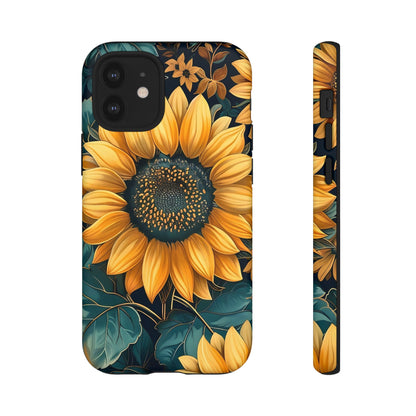 Sunflower Phone Case - Bright Floral Design, Stylish Tough Cover for Sunflower Lovers, Gift for Plant Enthusiasts, Mom Gift, Nature Lovers