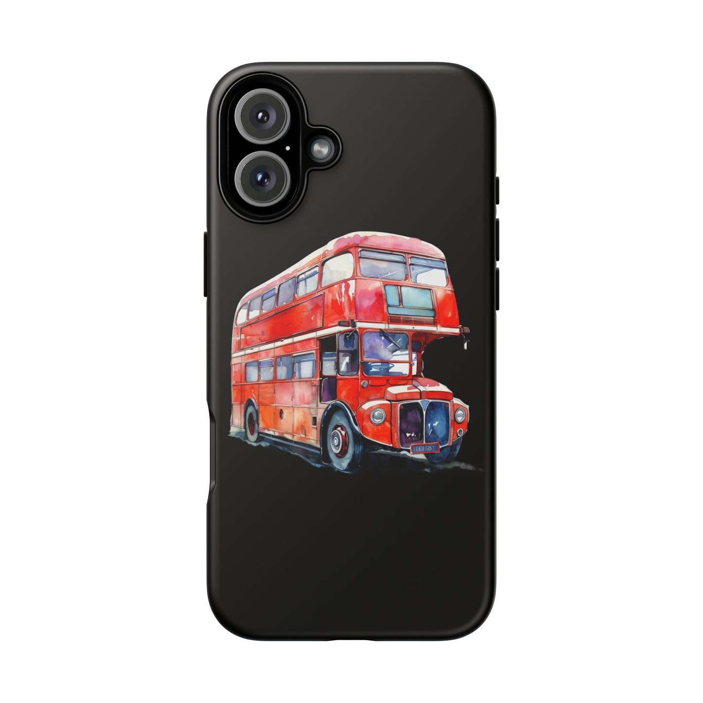London Bus Phone Case, Tough iPhone Cover, Unique Gift for Travelers, Vintage Style Accessories, Holiday Present Idea