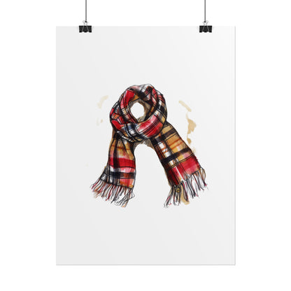 Cozy Scarf Wall Art - Fall Decor for Home, Rustic Style, Gift for Her, Cozy Vibes, Autumn Aesthetic