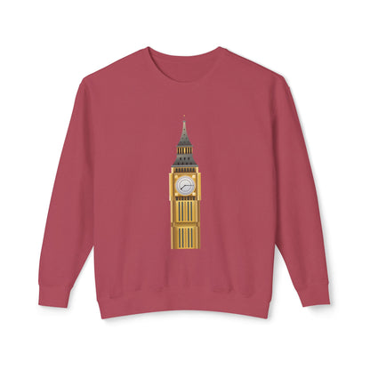 Unisex Lightweight Crewneck Sweatshirt Trendy - Iconic Big Ben Clock Tower
