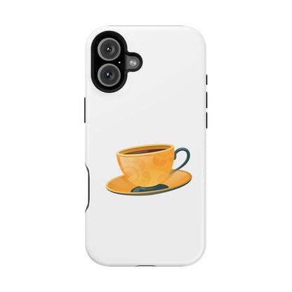 Stylish Magnetic Phone Case with Coffee Cup Design, Phone Accessory, Gift for Coffee Lovers, Functional Decor, Unique Magnet Case