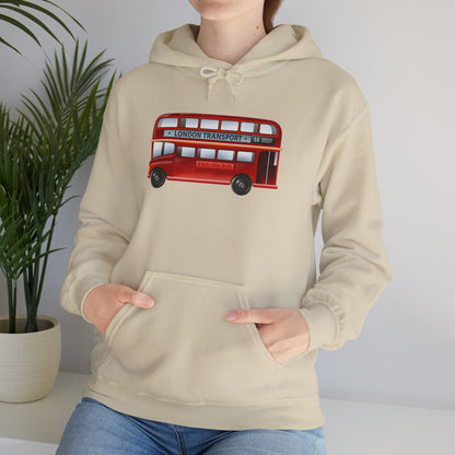 Unisex Heavy Blend™ Hooded Sweatshirt - Icon on Wheels - London’s Double-Decker Bus