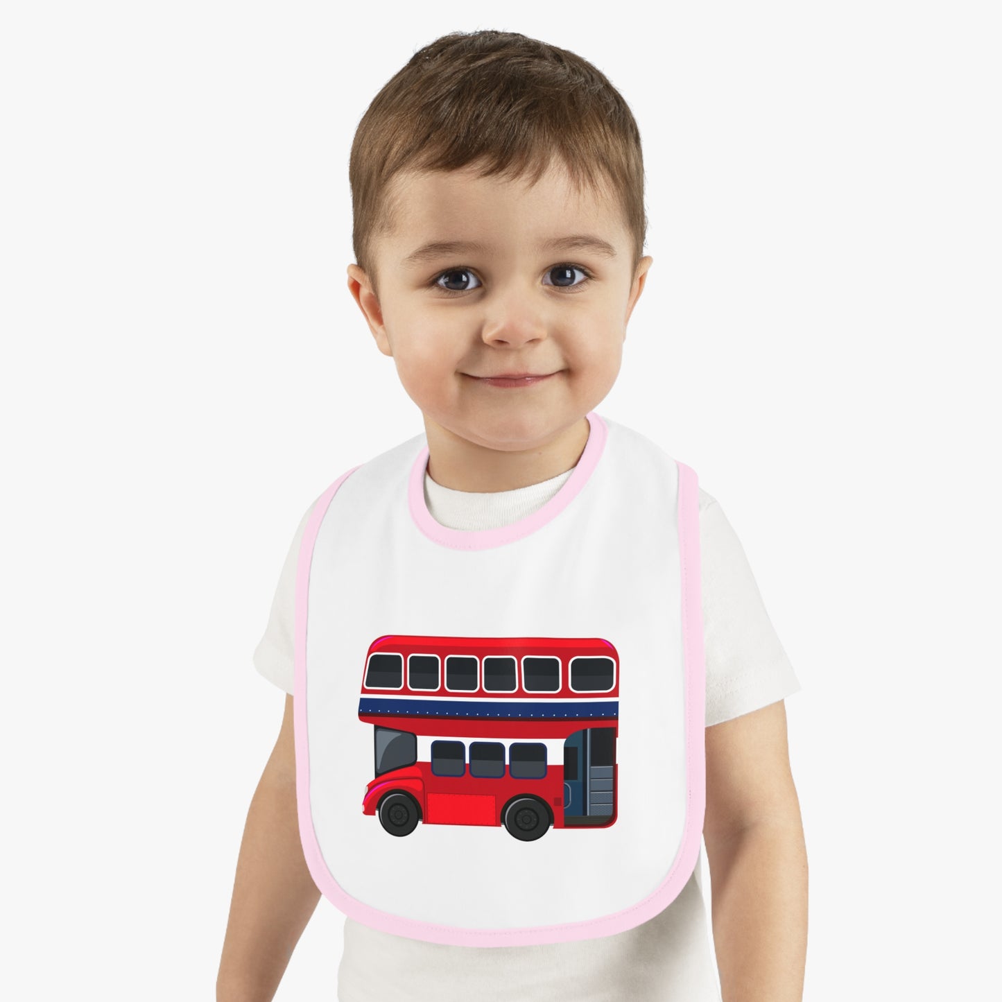 Cute Double-Decker Bus Baby Bib - Infant Feeding Accessory, Baby Shower Gift, Toddler Bib, Fun Mealtime, Kid's Bibs