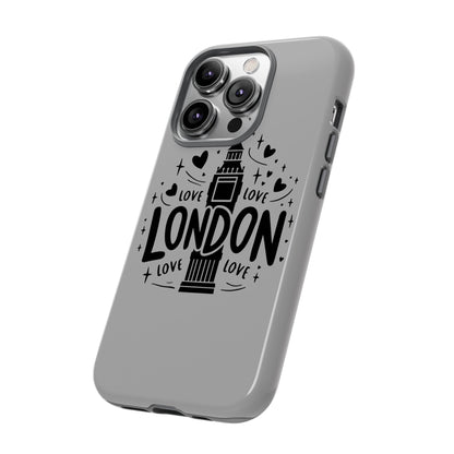 London Love Phone Case, Tough Cases, Stylish Phone Accessories, Unique Gift for Travelers, London Souvenir, Love Design