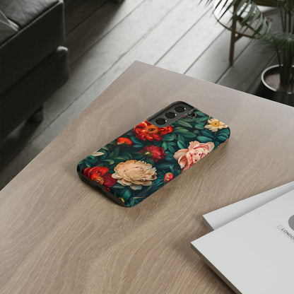 Floral Phone Case - Tough Cases, Vibrant Protection, Gift for Her, Cute Floral Design, Trendy Accessory, Perfect for Spring
