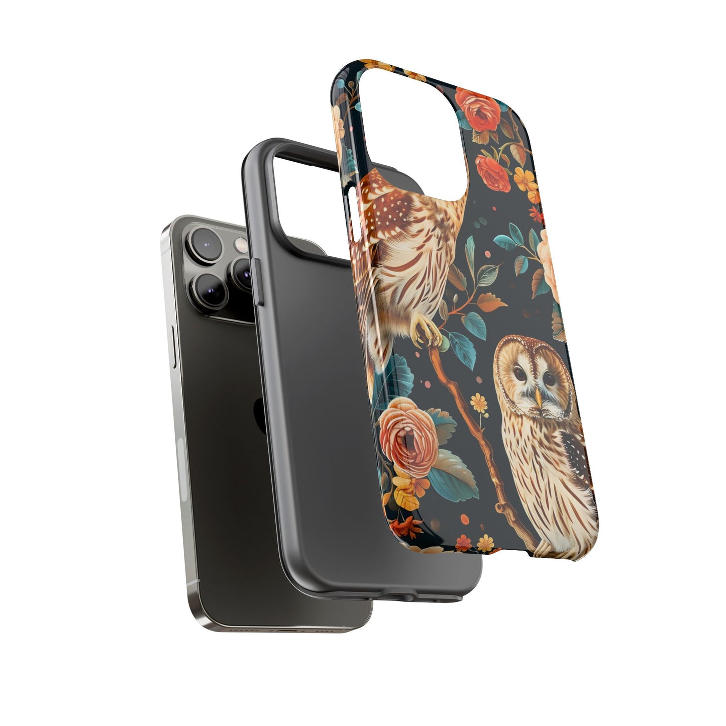 Owl Phone Case with Floral Design, Tough Phone Cover for Nature Lovers, Gift for Bird Enthusiasts, Stylish Protection for Smartphones, [...]
