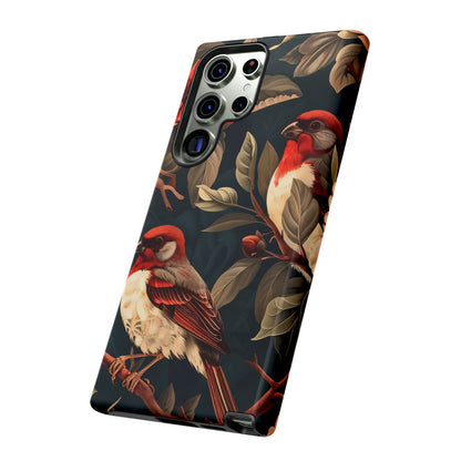 Elegant Bird Phone Case, Floral Tough Cases, Nature Lover Gift, Stylish Mobile Cover, Unique Phone Accessory