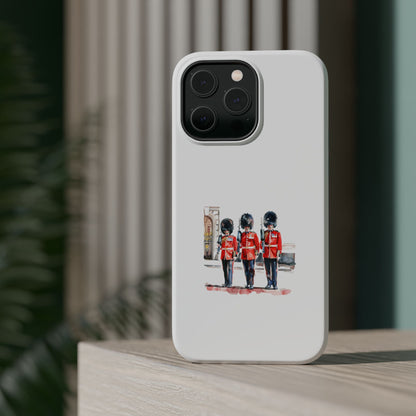 Stylish Magnetic Phone Case with Guards Design, Fun Phone Cover, Unique Gifts for Tech Lovers, Elegant Protection for All Phones