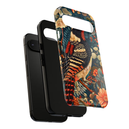 Nature-Inspired Phone Case with Floral Art, Tough Phone Cover, Protective Case, Gift for Nature Lovers, Unique Phone Accessory