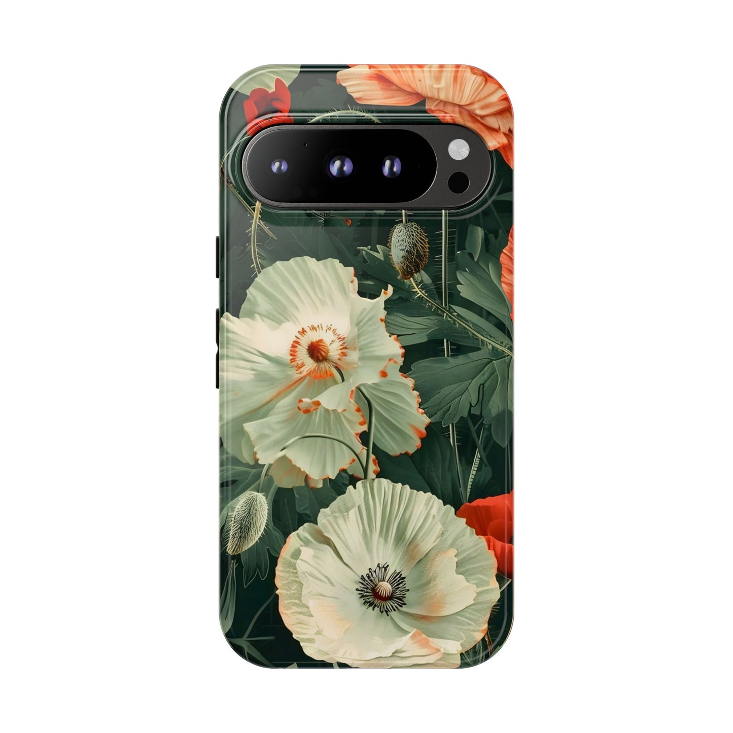 Floral Phone Case - Tough Cases, Botanical Design, Gift for Friends, Trendy Mobile Cover, Personalized Phone Accessory