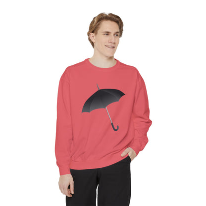 Unisex Garment-Dyed Sweatshirt Elegant - Regal Royal Umbrella