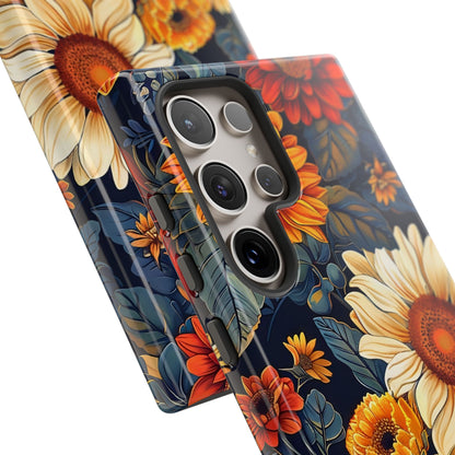Floral Tough Phone Case | Sunflower Design, iPhone Cover, Protective Case, Gifts for Her, Floral Phone Accessory