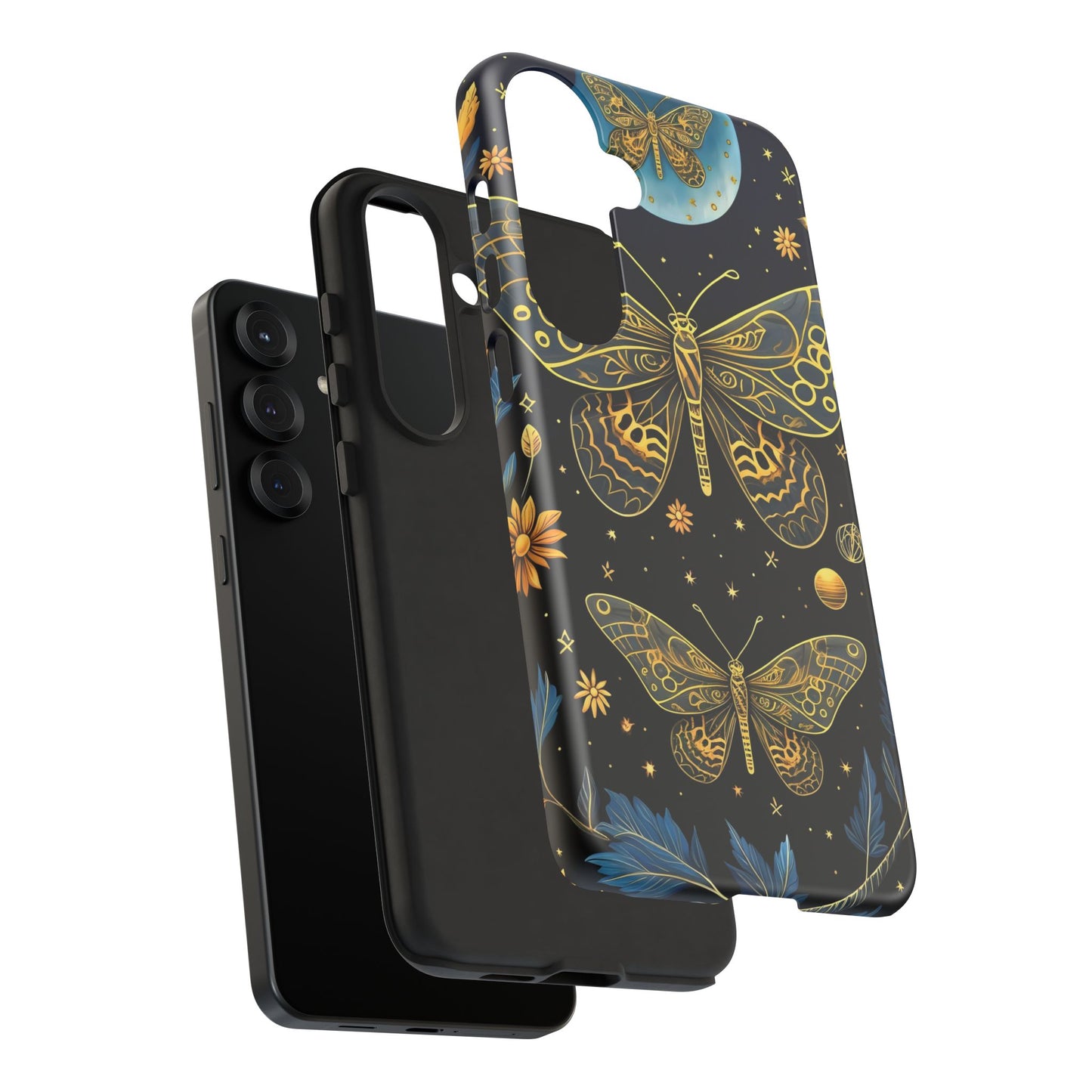 Butterfly Galaxy Phone Case | Tough Cases for Nature Lovers, Unique Phone Covers, Gift for Her, Boho Style, Floral Design