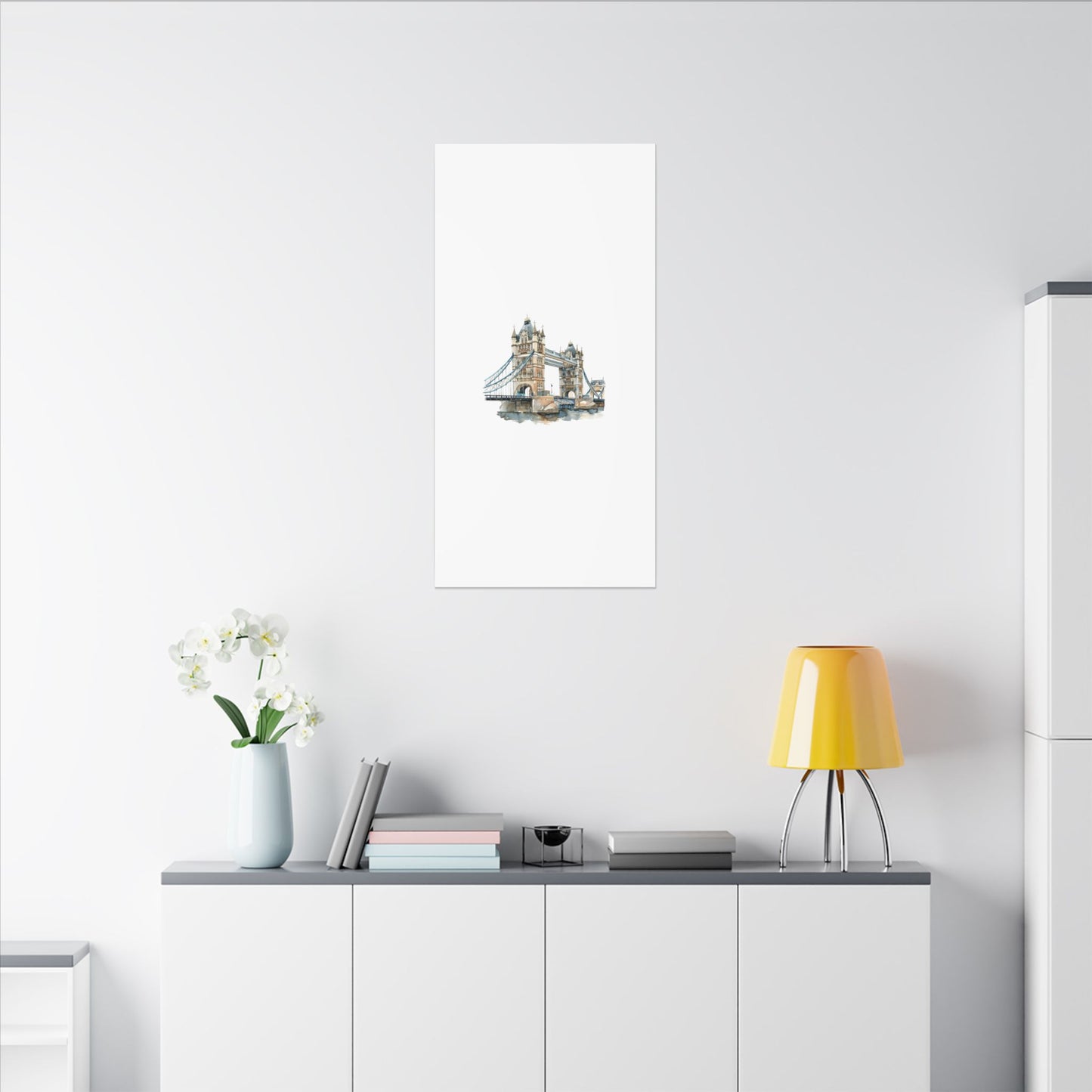 London Bridge Matte Canvas Wall Art, Elegant Home Decor, Unique Gift for Art Lovers, Travel Enthusiast Wall Decor, Modern Aesthetic