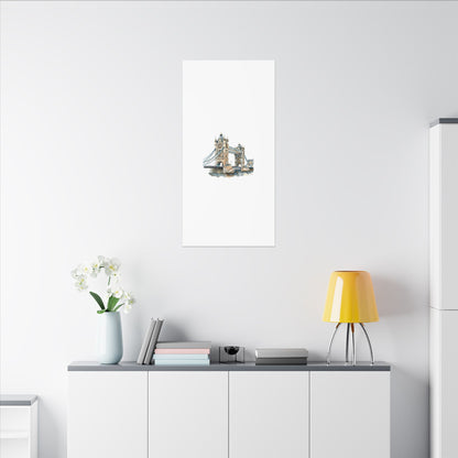 London Bridge Matte Canvas Wall Art, Elegant Home Decor, Unique Gift for Art Lovers, Travel Enthusiast Wall Decor, Modern Aesthetic