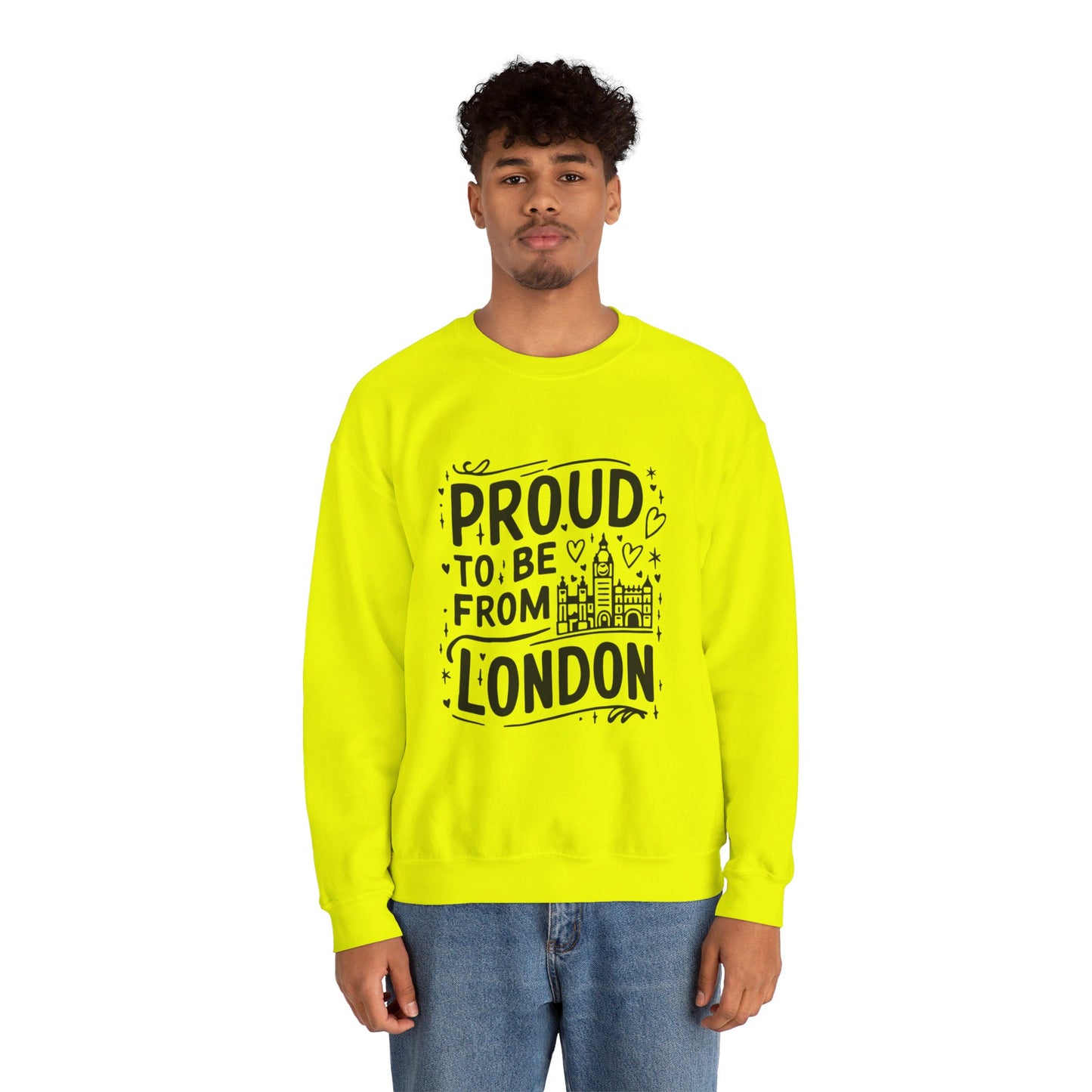Unisex Heavy Blend™ Crewneck Sweatshirt Elegant- Proud To Be From London