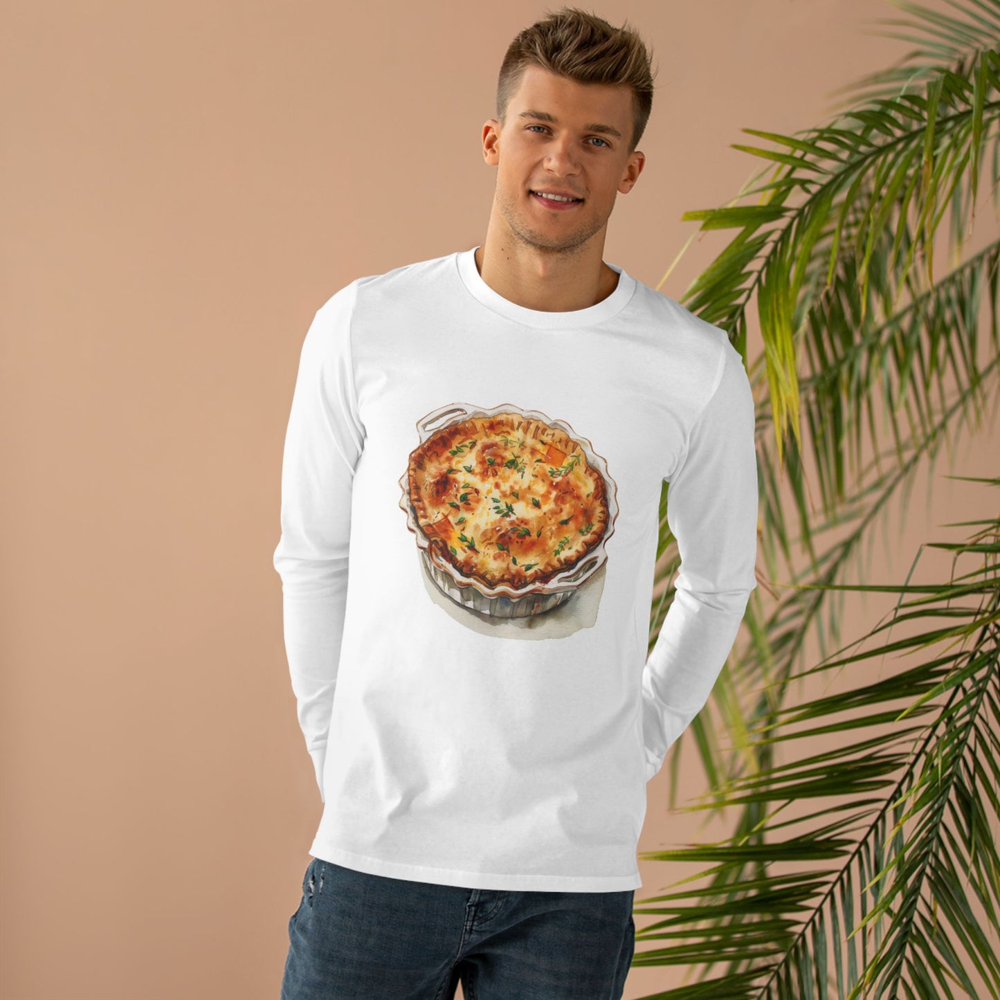 Men’s Base Longsleeve Tee - British Food - Savory Classics and Traditional Delights