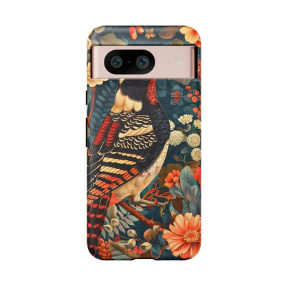 Nature-Inspired Phone Case with Floral Art, Tough Phone Cover, Protective Case, Gift for Nature Lovers, Unique Phone Accessory