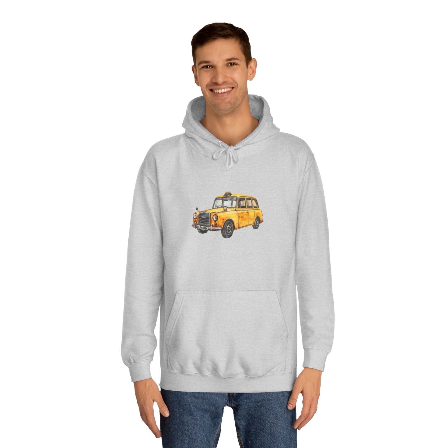 Unisex College Hoodie - Classic Elegance and Timeless Styled Vintage Car Unisex College Hoodie