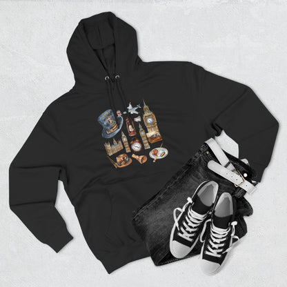 Vintage England Icons Classy Three-Panel Fleece Hoodie