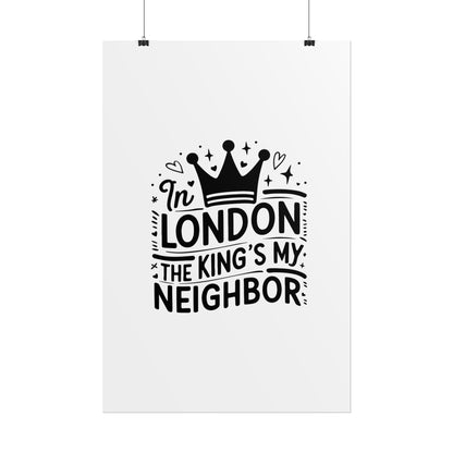 London Themed Rolled Poster - Whimsical Art Print for Home Decor, Gifts, Travel Lovers, Wall Art, Inspirational Quote